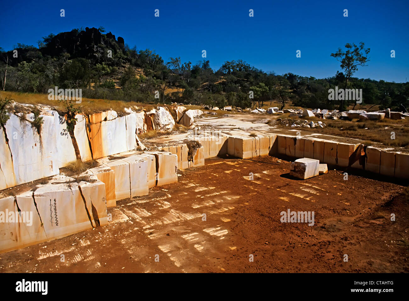 Stein-Steinbruch in der Nähe von Chillago, Queensland, Australien, A1.61 im Magazin Stockfoto