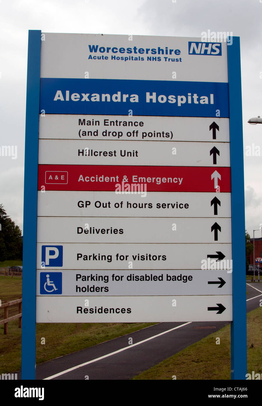 Alexandra Hospital, Redditch, UK Stockfoto