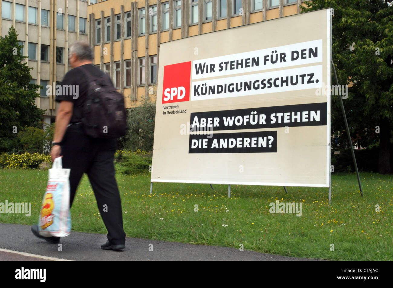 SPD-Wahlplakat in Potsdam Stockfoto