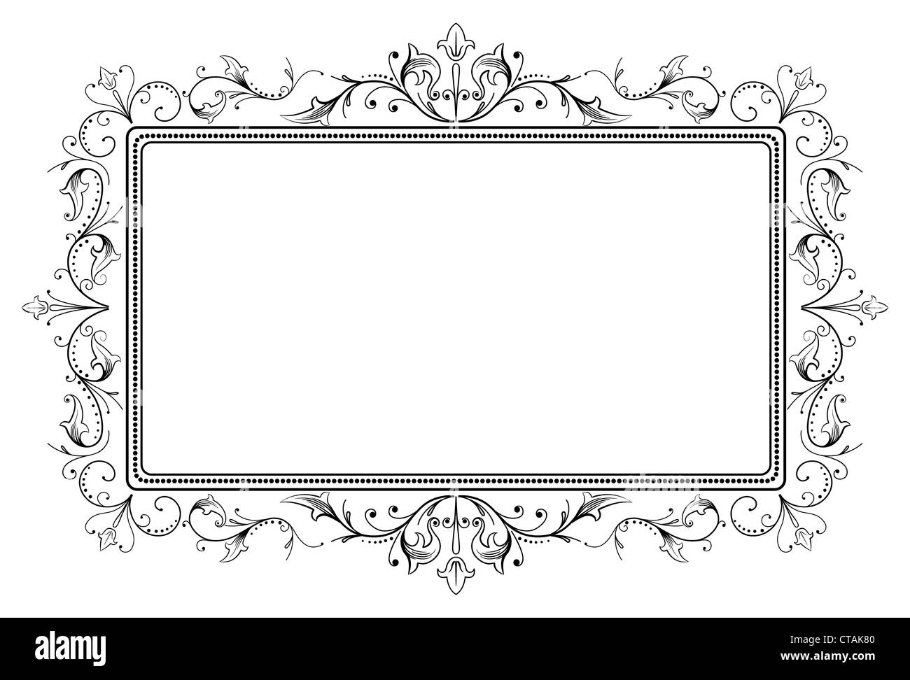 Retro-floral Frame-Vektor-illustration Stockfoto