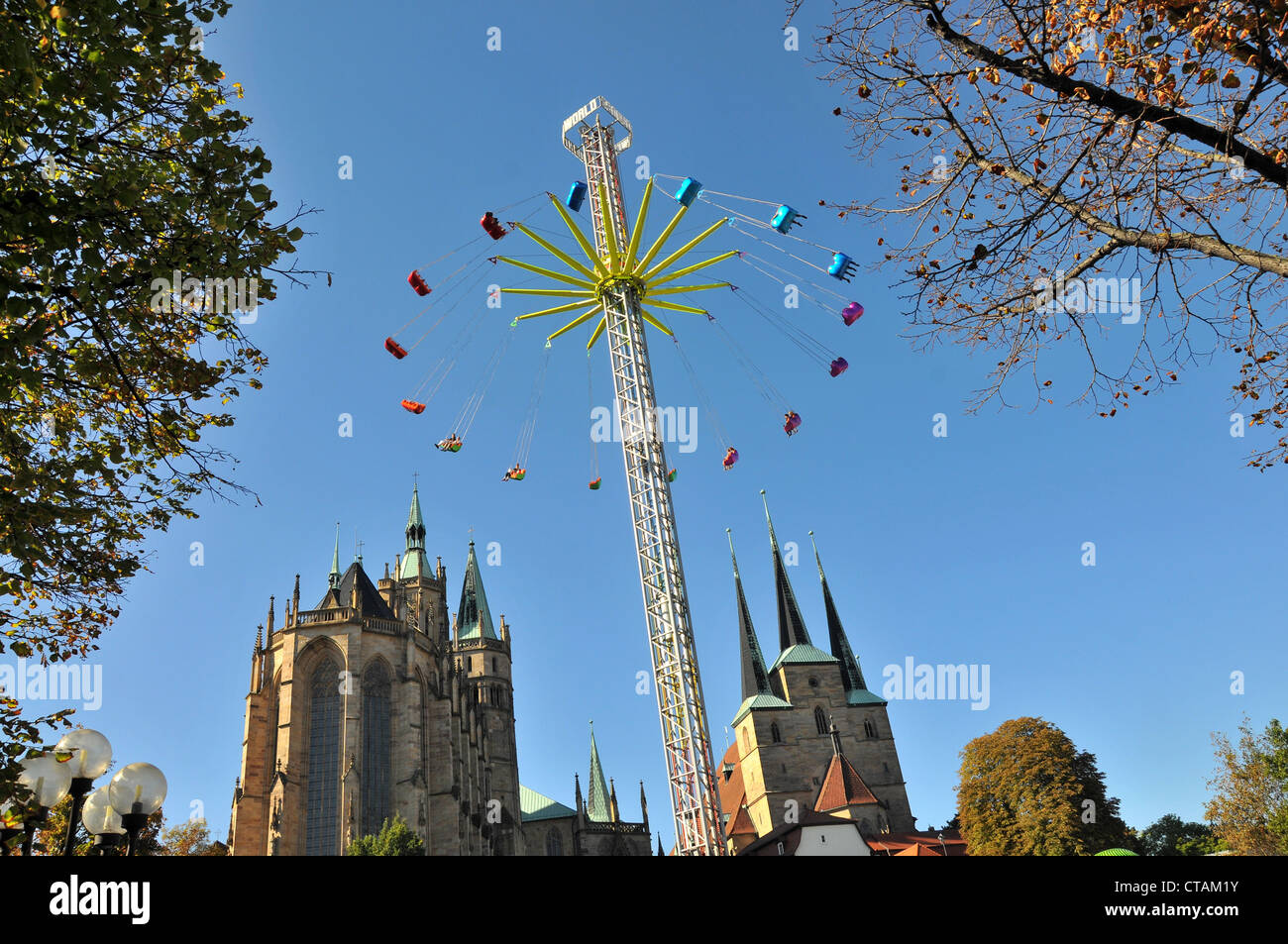 am Cathedral Square, Erfurt, Thüringen, Deutschland Stockfoto
