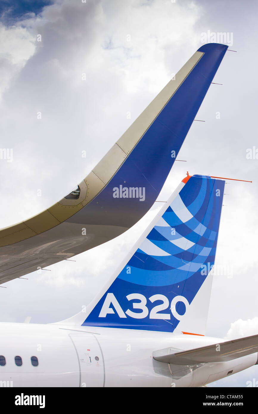 Airbus A320 sharklets Stockfoto