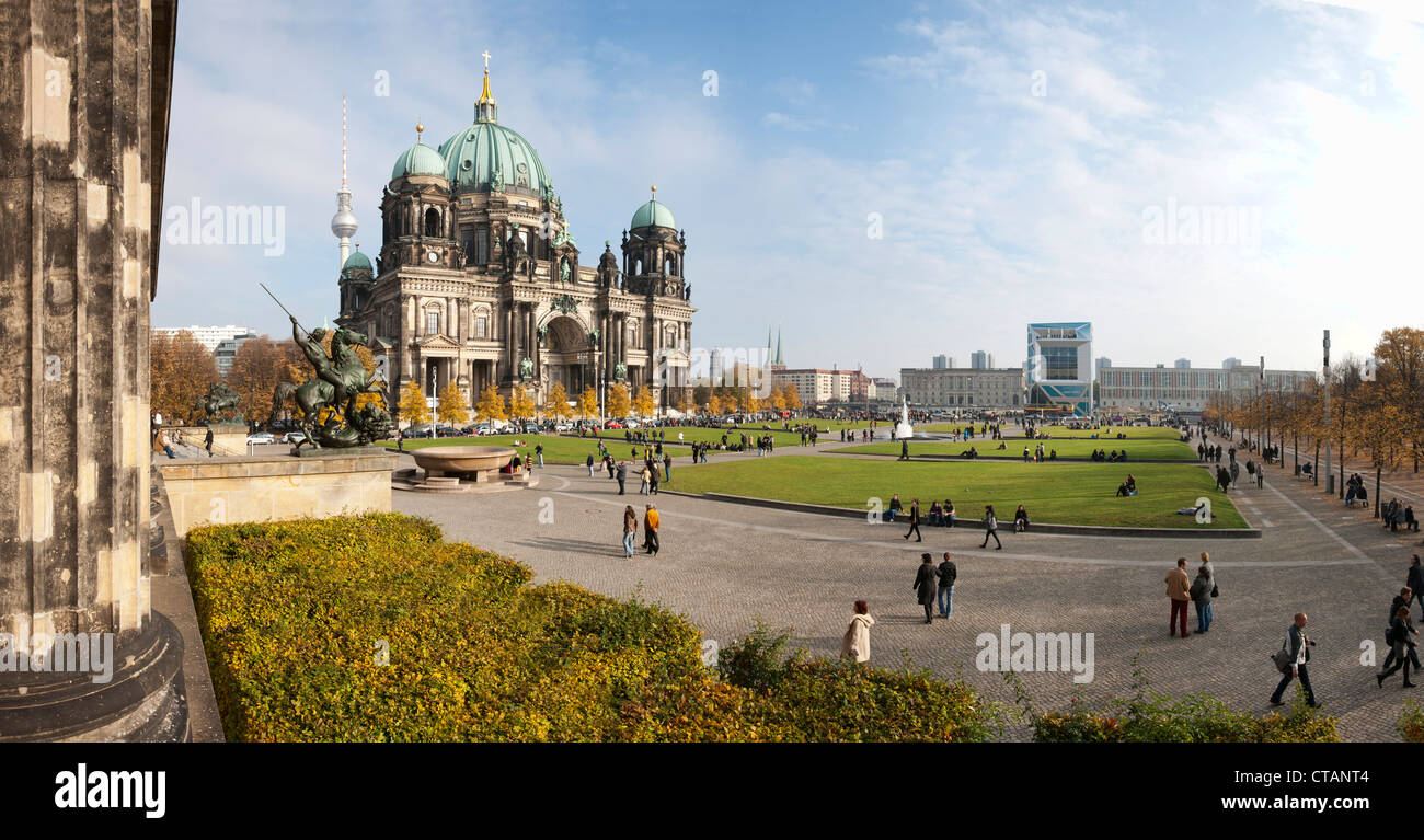 Blick von der alten Museum, Lustgarten, Berliner Dom, Berlin Mitte, Berlin, Deutschland, Europa Stockfoto