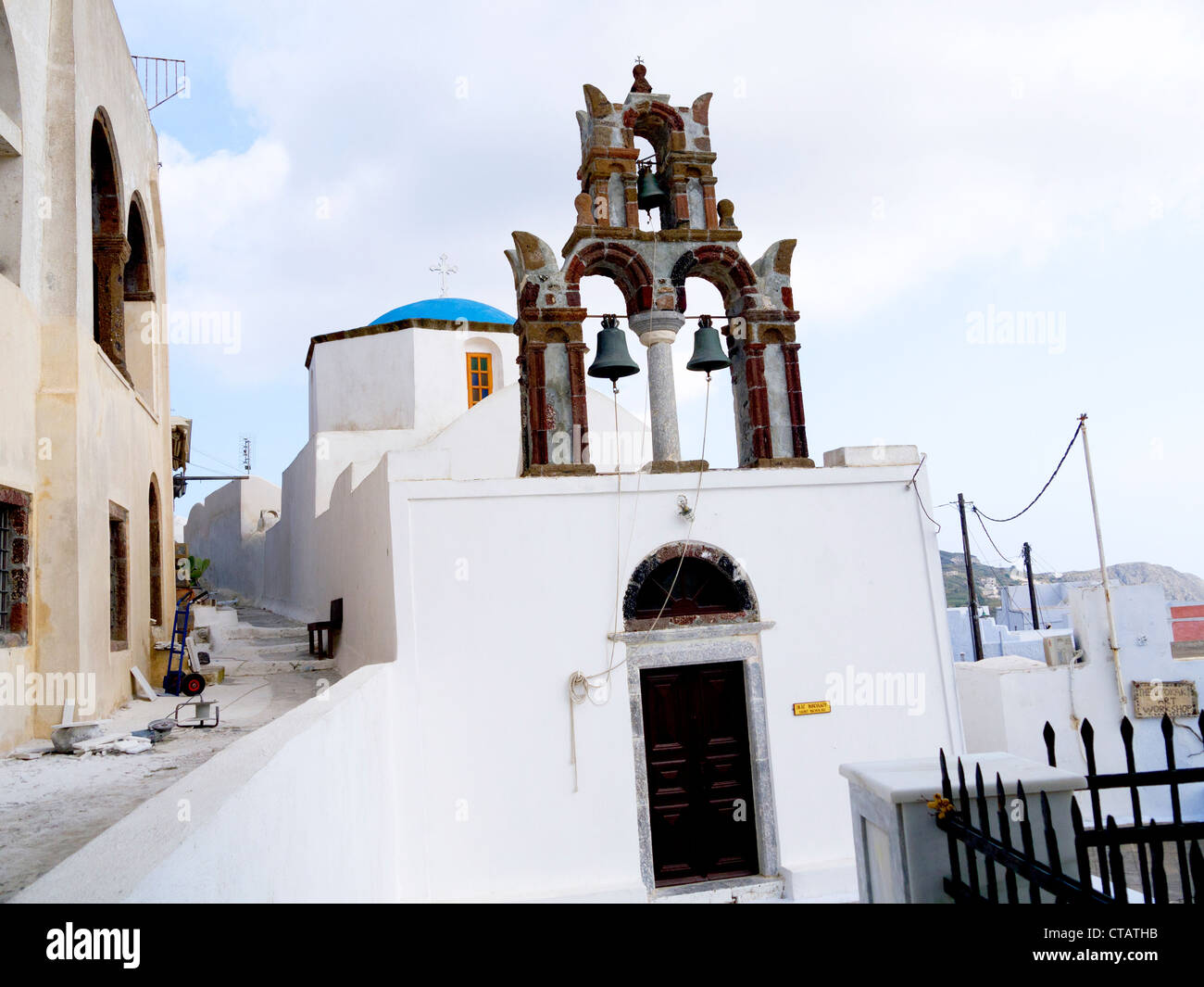 Pyrgos auf der Insel Santorini-Griechenland Stockfoto
