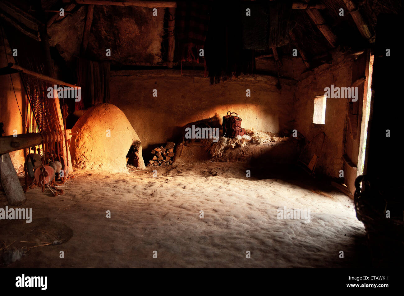 Typische Residenz der Germanen, Lejre in Roskilde, Dänemark Stockfoto