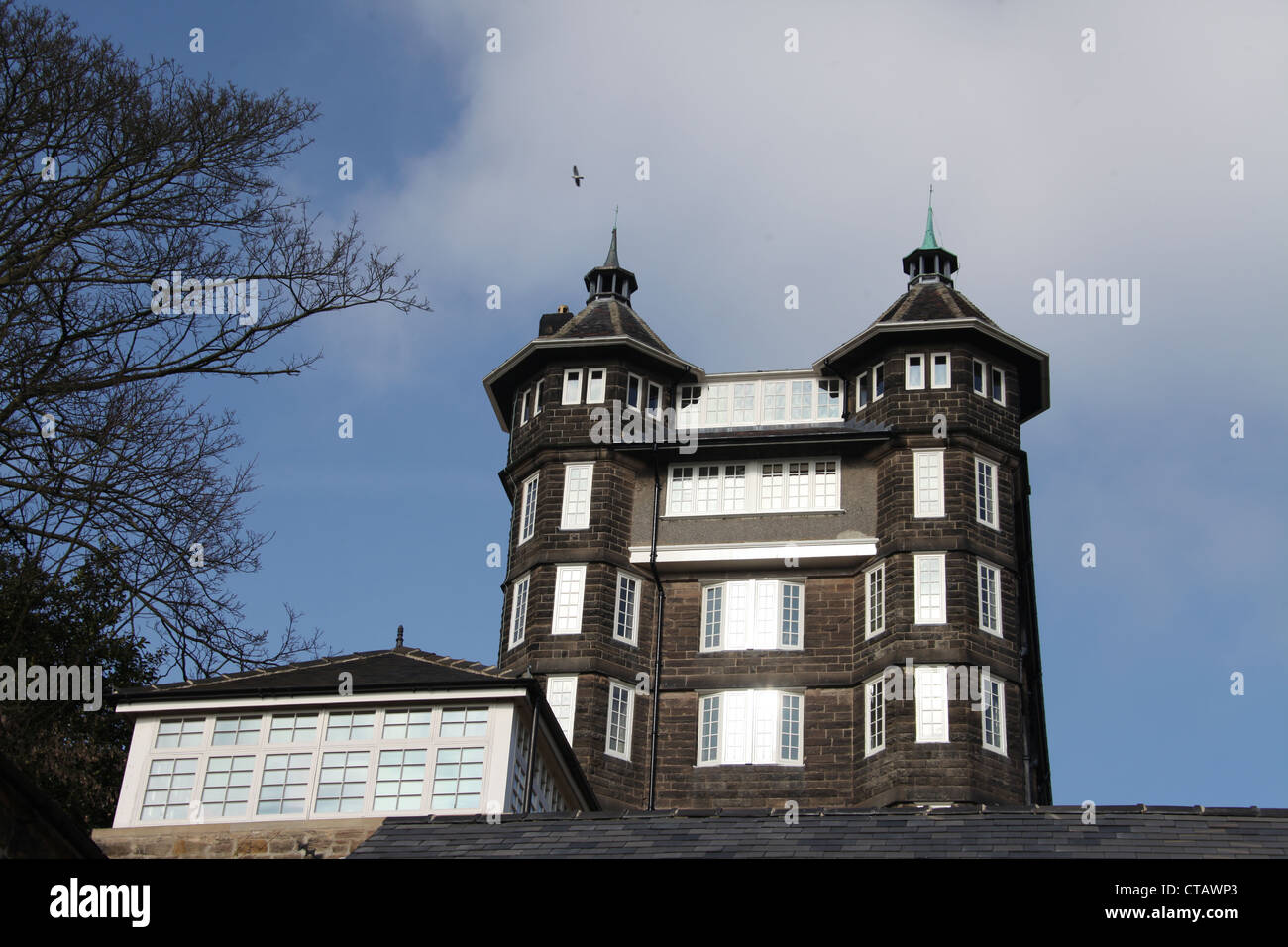 Ehemalige Rockside Hydro in Matlock die jetzt Unterkunft Stockfoto