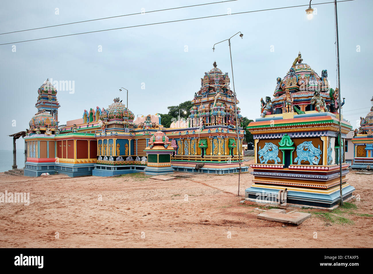 Hindu-Tempel in Uppuveli Beach, religiöse Gebäude, Tamil Provinz, Sri Lanka Stockfoto