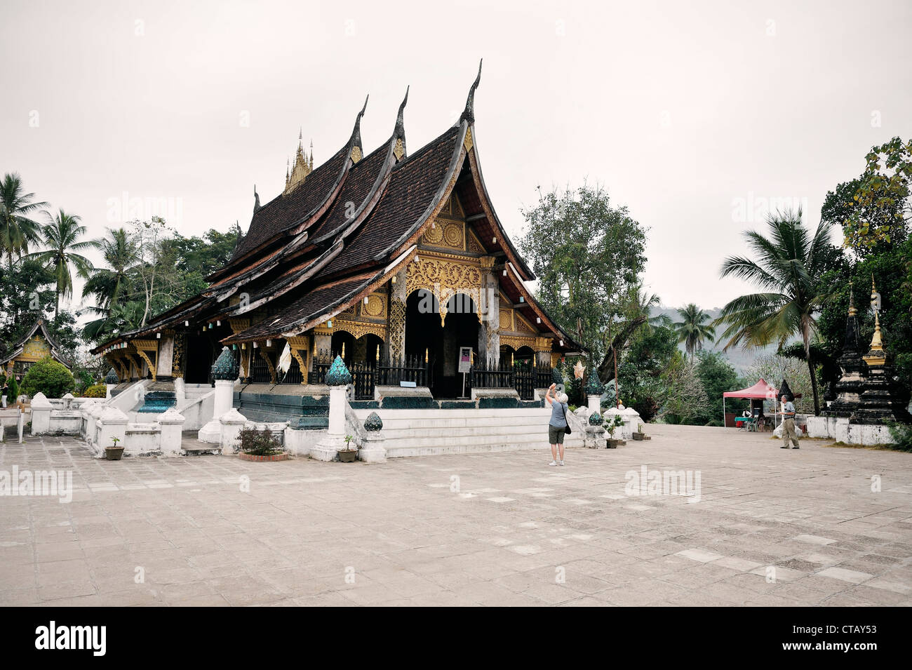 Vat Xieng Thong Tempel, buddhistische Architektur, Luang Prabang, Laos Stockfoto