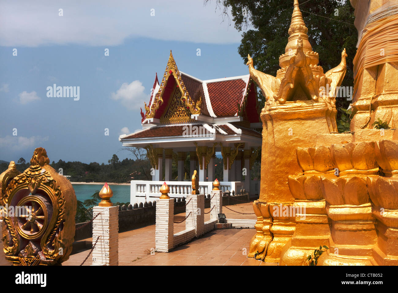 Buddhistische Tempel in Lamai Beach, Koh Samui Insel, Provinz Surat Thani, Thailand, Asien Stockfoto