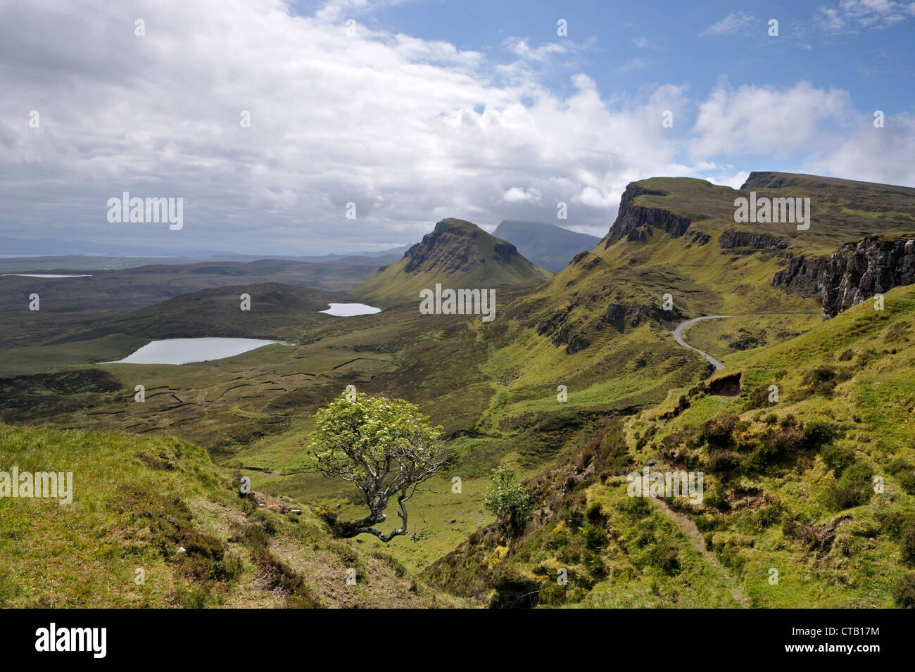 Die Quiraing Berge, Isle Of Skye, Schottland Stockfoto