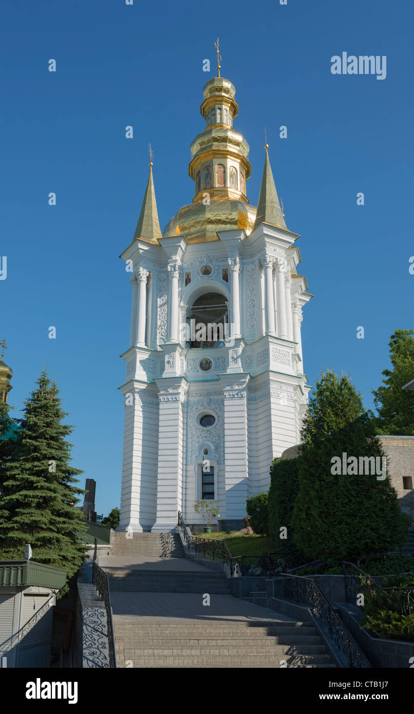 Glockenturm der fernen Höhlen im Kiewer Höhlenkloster (1754-1761) Stockfoto