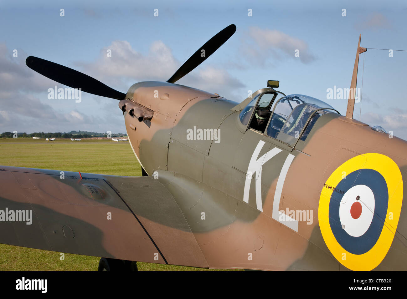 Mk1 Spitfire im Imperial Kriegsmuseen Duxford, Cambridgeshire. Stockfoto