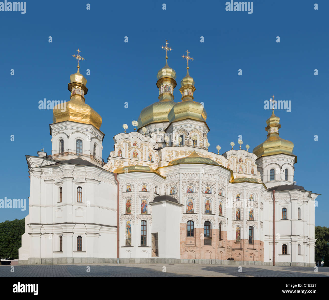Uspenski-Kathedrale in Kiew Höhlenkloster. Ostwand Stockfoto