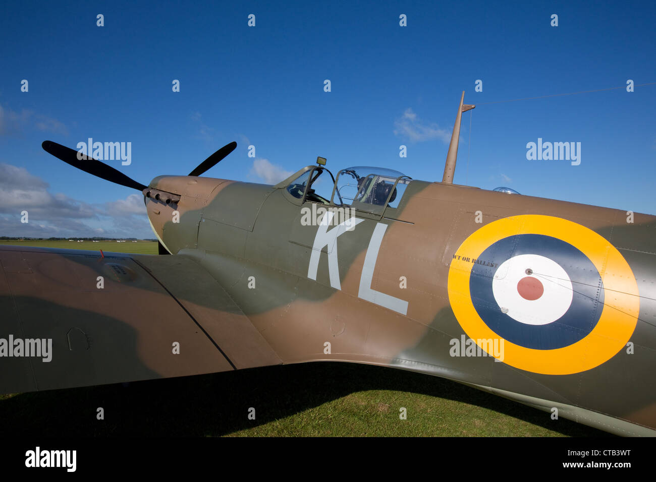 Mk1 Spitfire im Imperial Kriegsmuseen Duxford, Cambridgeshire. Stockfoto