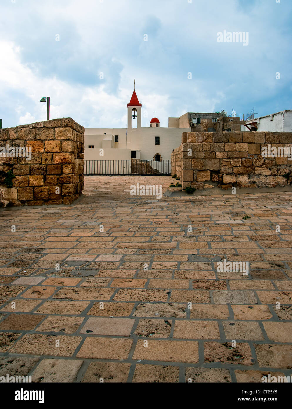die historische Stadt am Mittelmeer von Akkon im Norden Israels Stockfoto