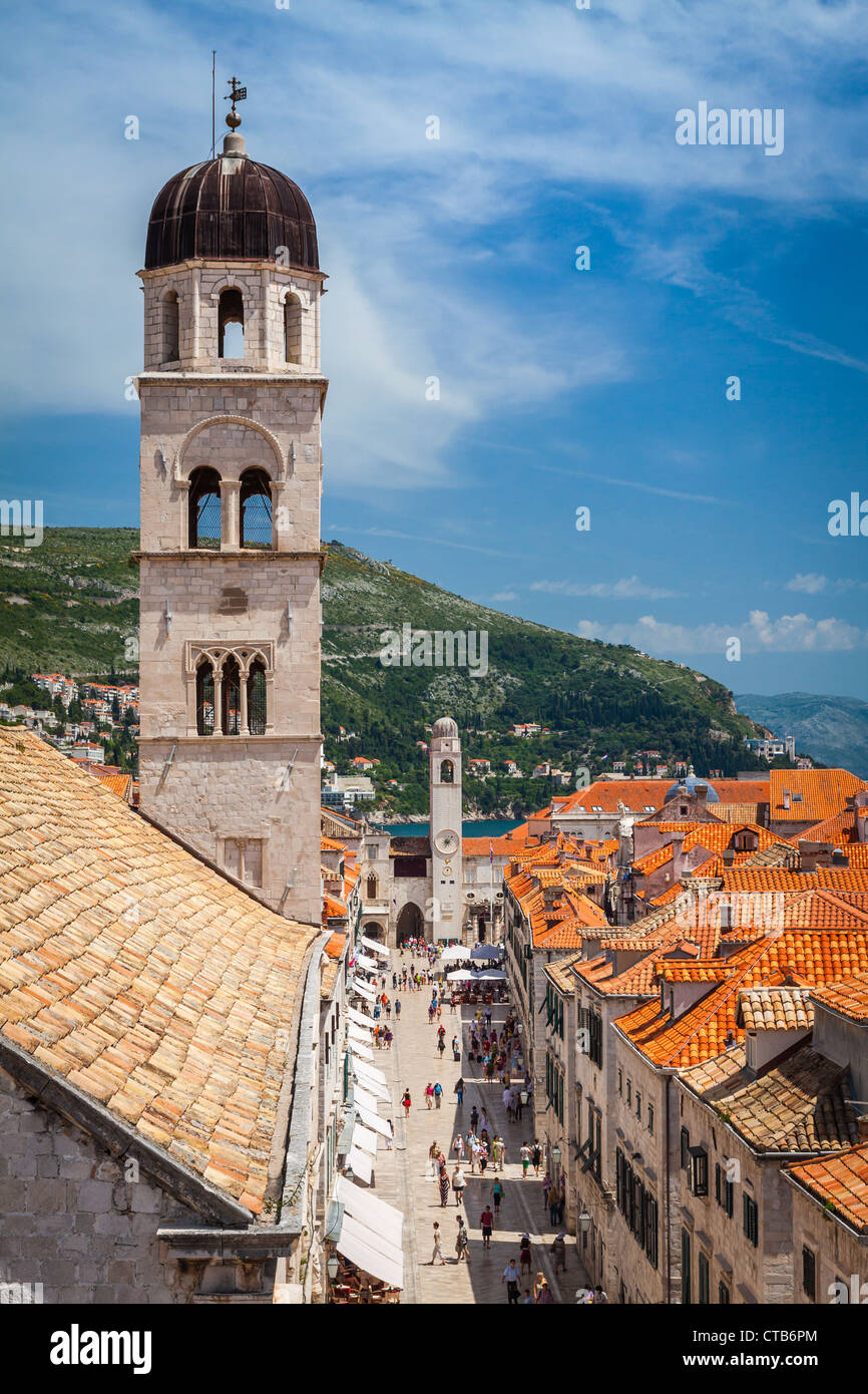 Der Stradun, Dubrovnik, Kroatien Stockfoto