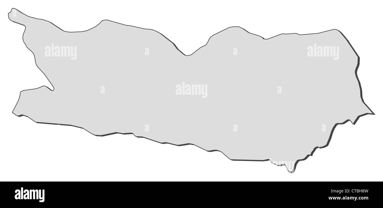 Karte von Kärnten, ein Bundesland Österreichs. Stockfoto