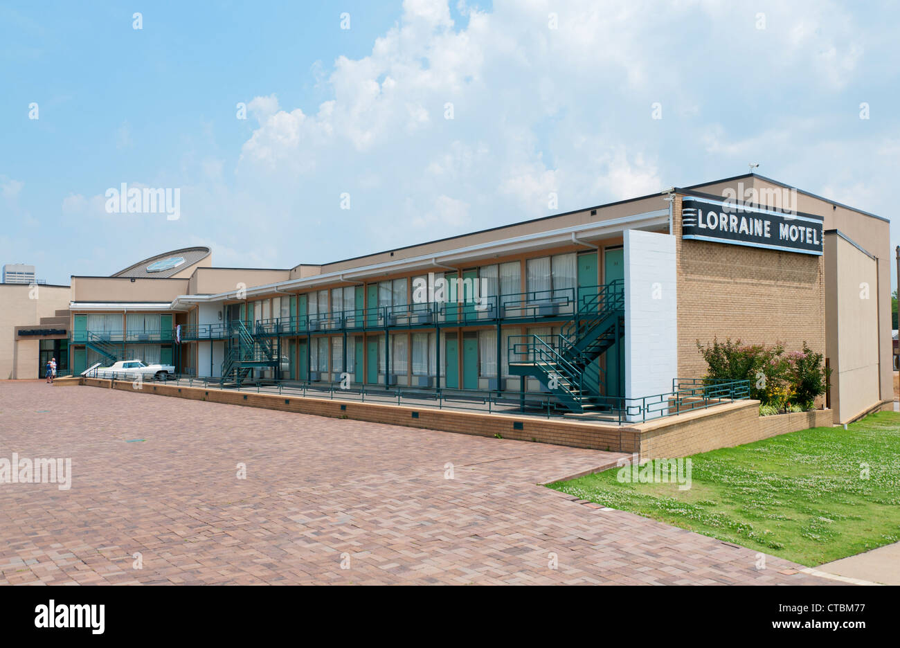 Memphis, Tennessee National Civil Rights Museum befindet sich in der Lorraine Motel, wo Martin Luther King Jr. ermordet wurde. Stockfoto