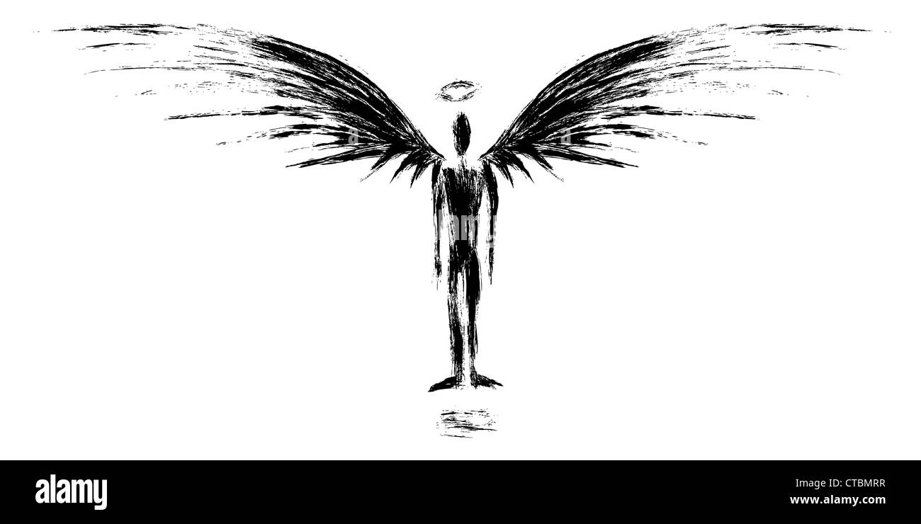 Brush Stroke Angel Stockfoto