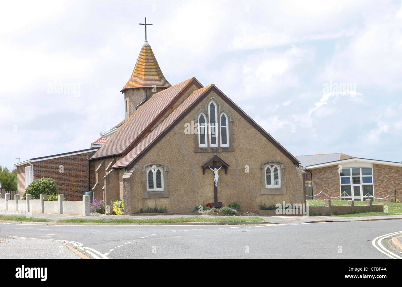 Kirche des guten Hirten in Shoreham Beach, West Sussex Stockfoto