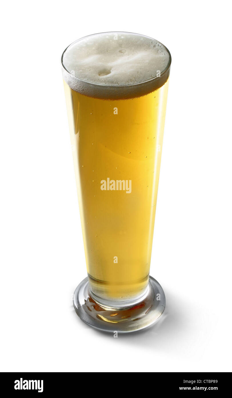 Glas helles Bier Stockfoto