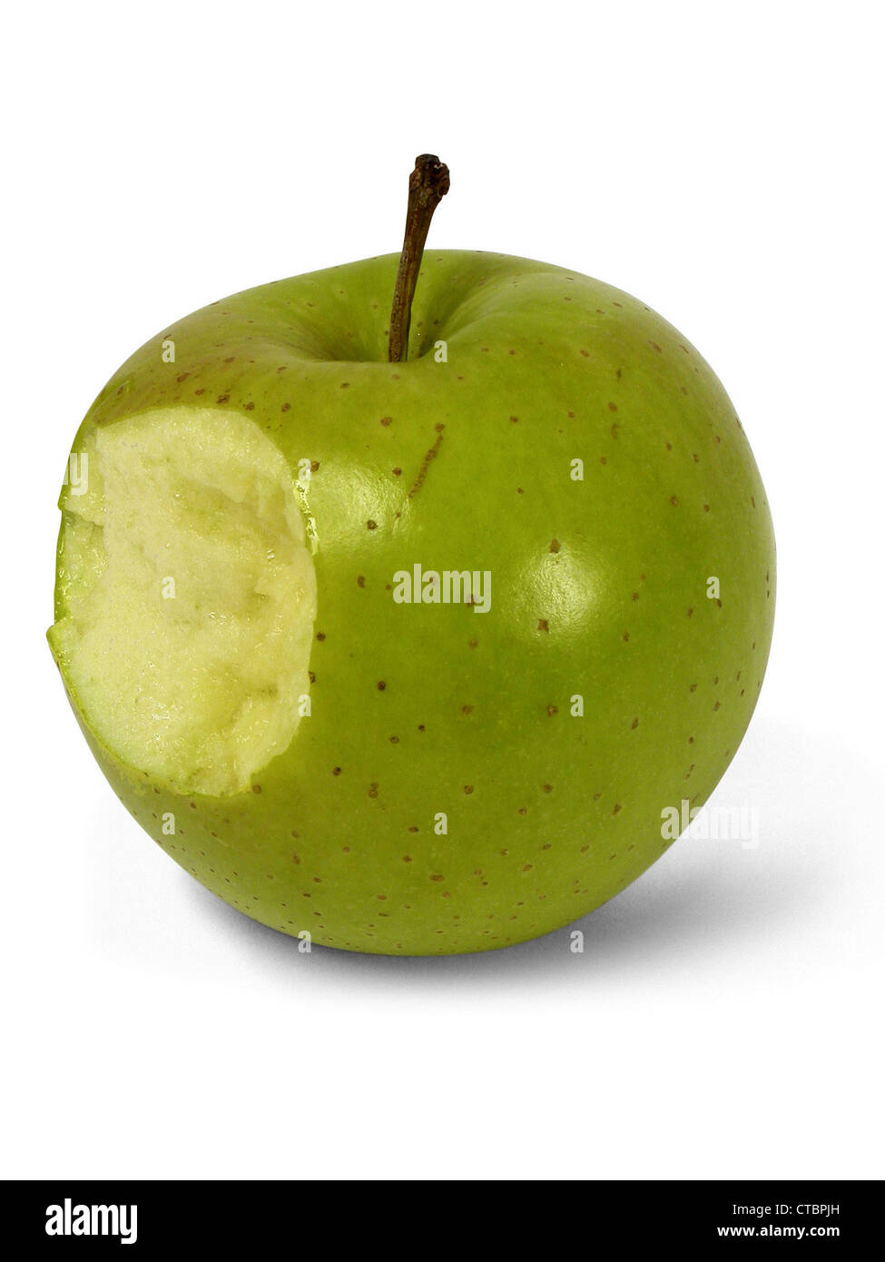 Apfel zu beißen Stockfoto