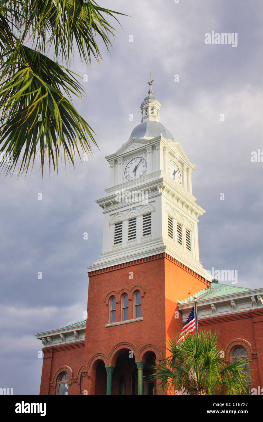 HISTORISCHEN NASSAU COUNTY COURTHOUSE, DIE HISTORISCHE ALTSTADT, FERNANDINA BEACH, FLORIDA, USA Stockfoto