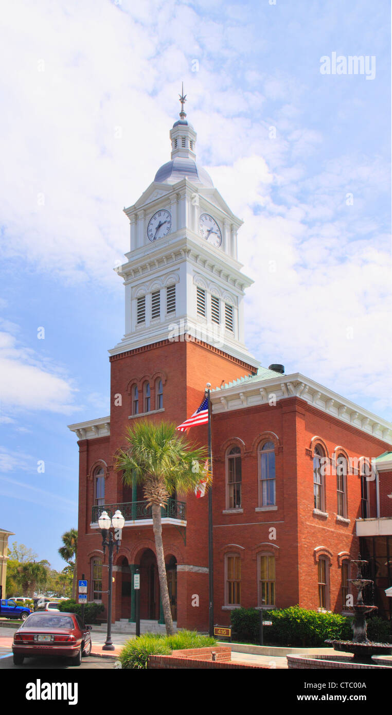 HISTORISCHEN NASSAU COUNTY COURTHOUSE, DIE HISTORISCHE ALTSTADT, FERNANDINA BEACH, FLORIDA, USA Stockfoto