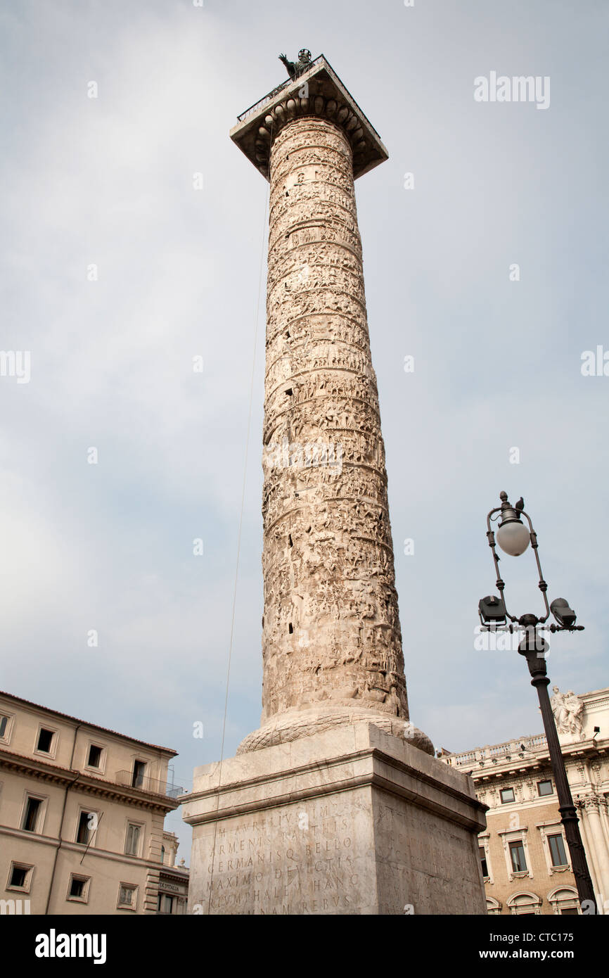 Rom - Spalte von Marcus Aurelius Stockfoto