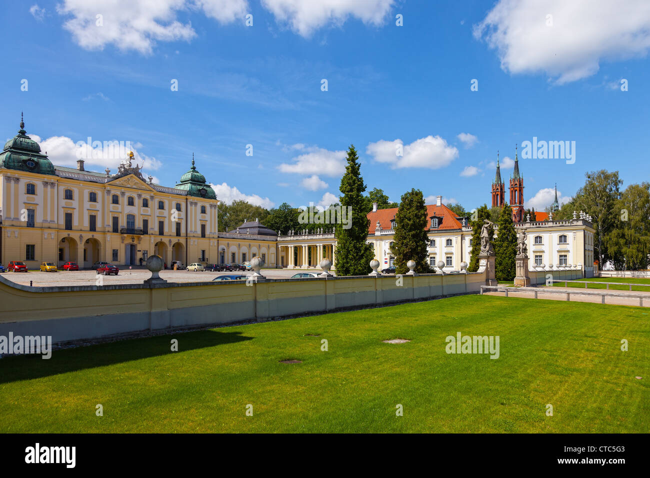 Branicki Palast ist ein historisches Gebäude in Bialystok, Polen. Das "Versailles des Nordens" und "Polnische Versailles" genannt. Stockfoto