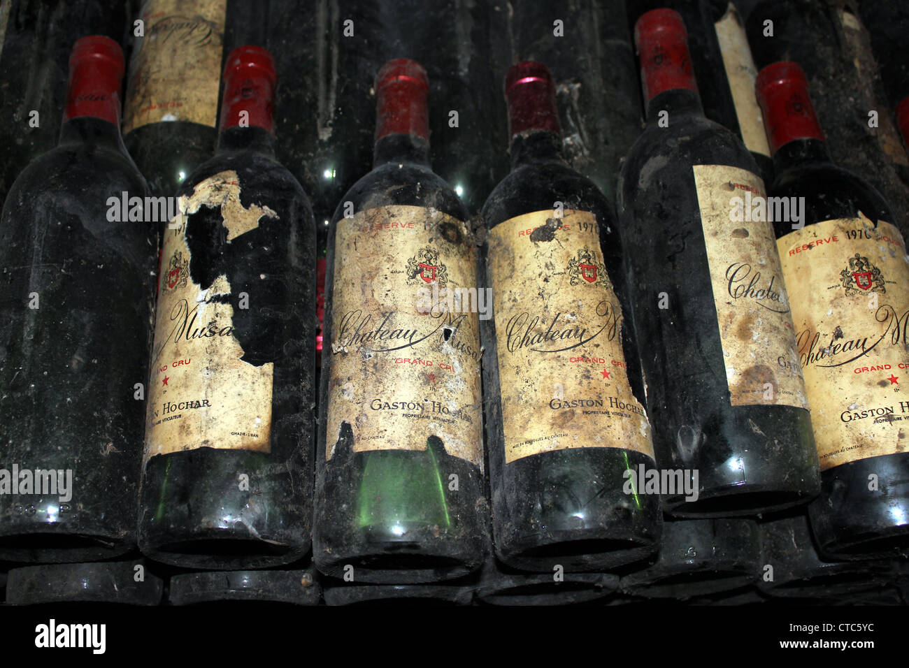 Jahrgang Wein Stockfoto