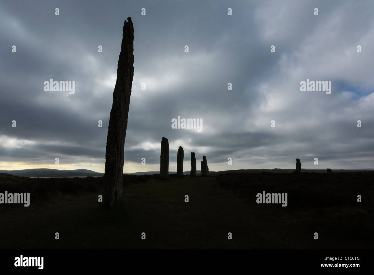 Ring of Brodgar Menhire, Orkney UK Stockfoto