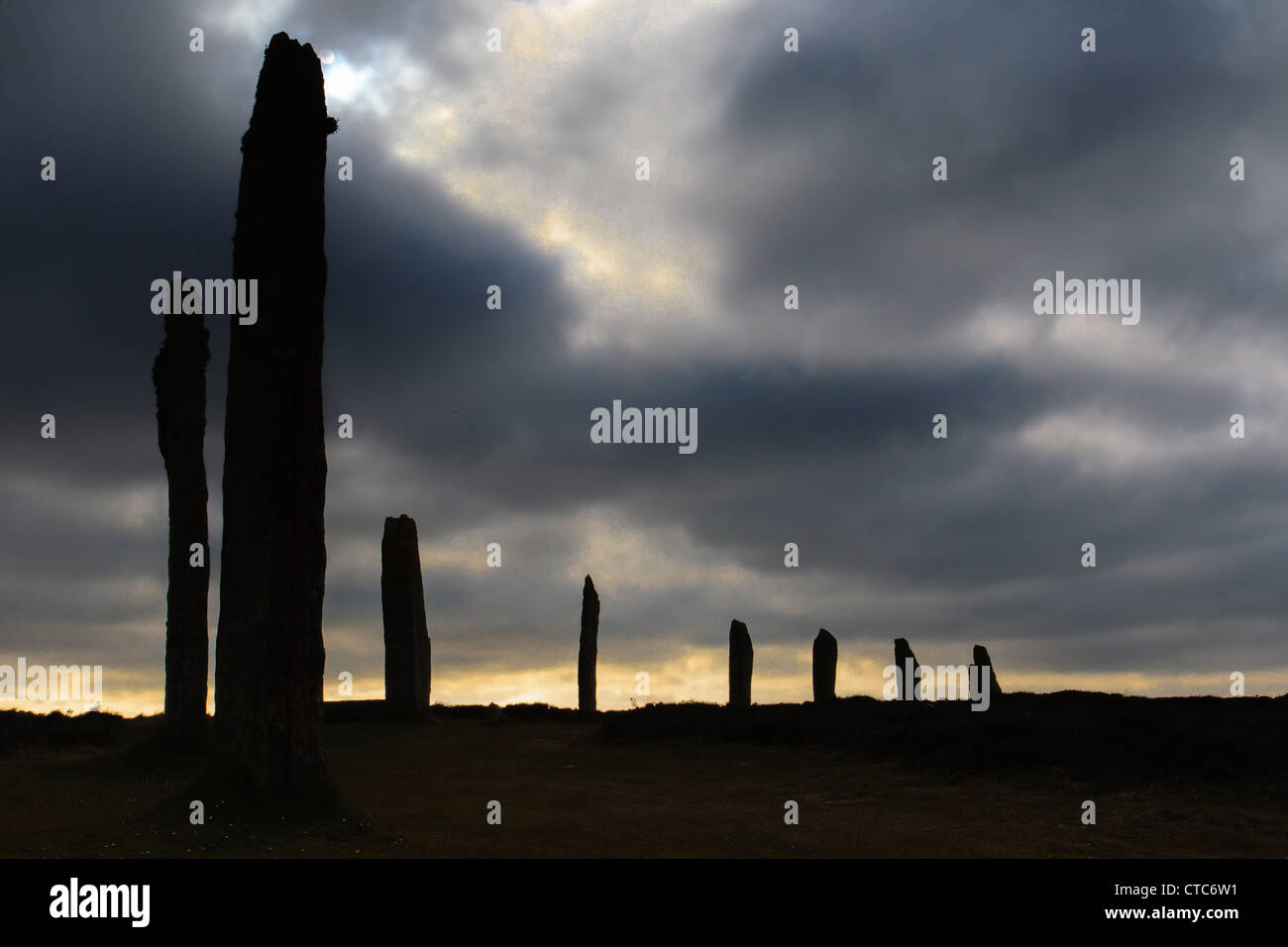 Ring of Brodgar Menhire, Orkney UK Stockfoto