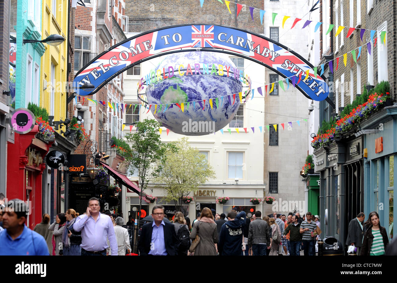 "Carnaby Street" in Soho, London, England, UK Stockfoto