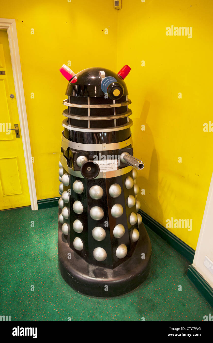 Die Dalek Daleks sind eine fiktive außerirdische Rasse von Mutanten aus der britischen Science-Fiction-TV-Serie Dr. Who Stockfoto
