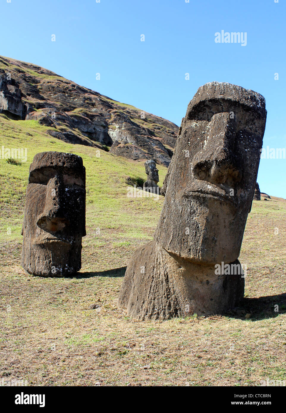 Osterinsel, Statuen der Osterinsel, Chile Stockfoto