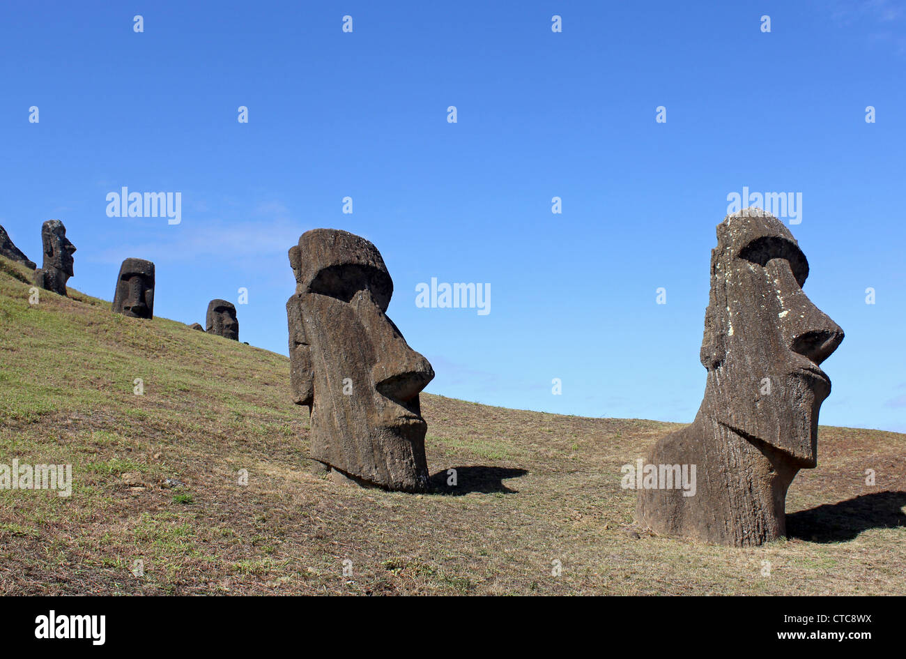 Osterinsel, Statuen der Osterinsel, Chile Stockfoto