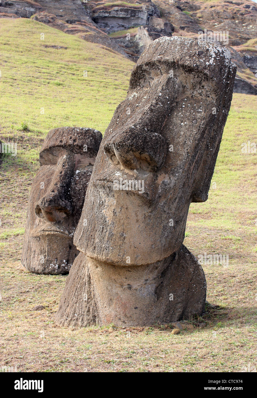 Osterinsel, Statuen der Osterinsel, Chile Stockfoto