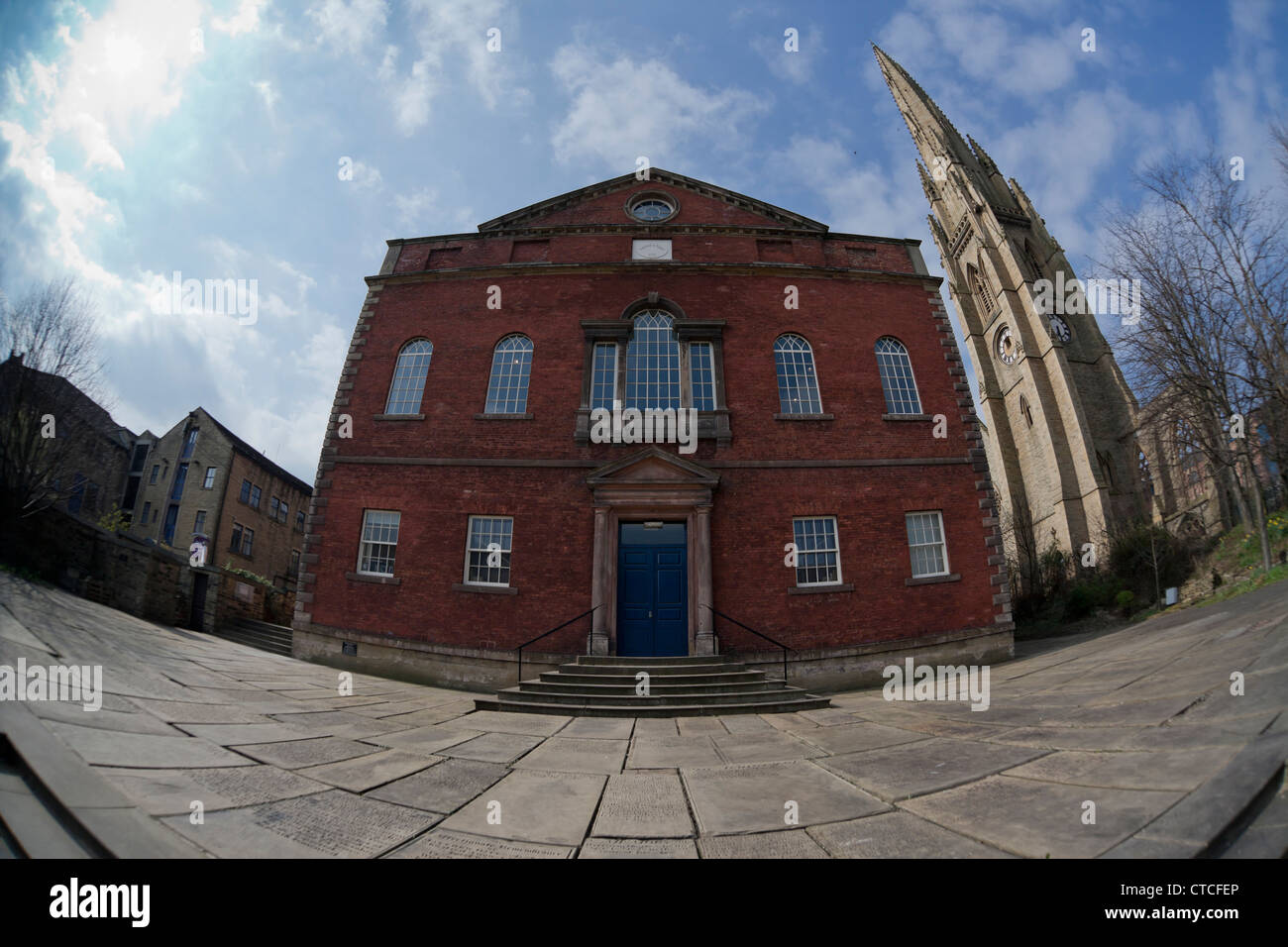 Quadratische Kapelle Halifax, West Yorkshire. Stockfoto