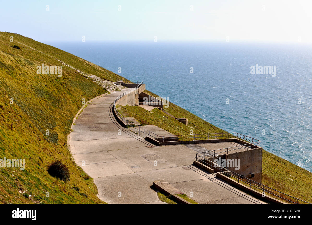 4132. die Nadeln Rakete testen Website, Isle Of Wight, Großbritannien Stockfoto