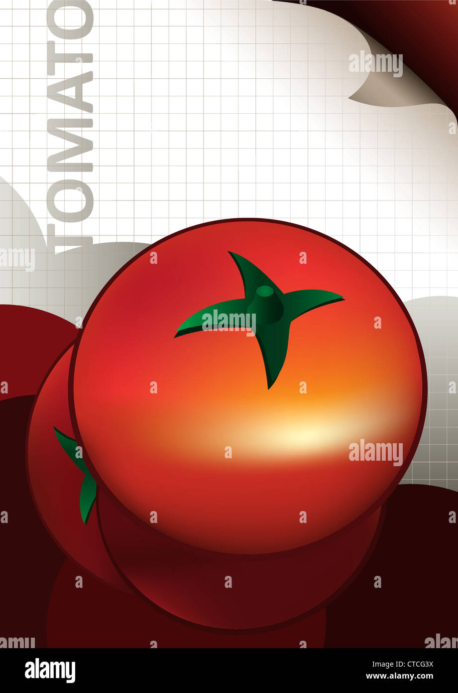 Tomaten-Plakat Stockfoto