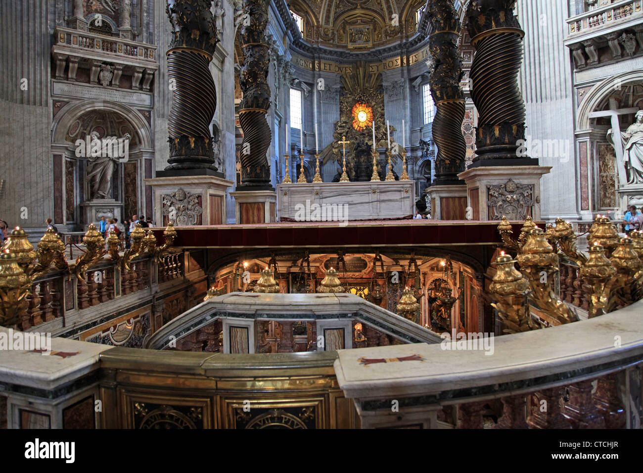 Grab des Apostels Petrus in der Basilika St. Peter Stockfoto