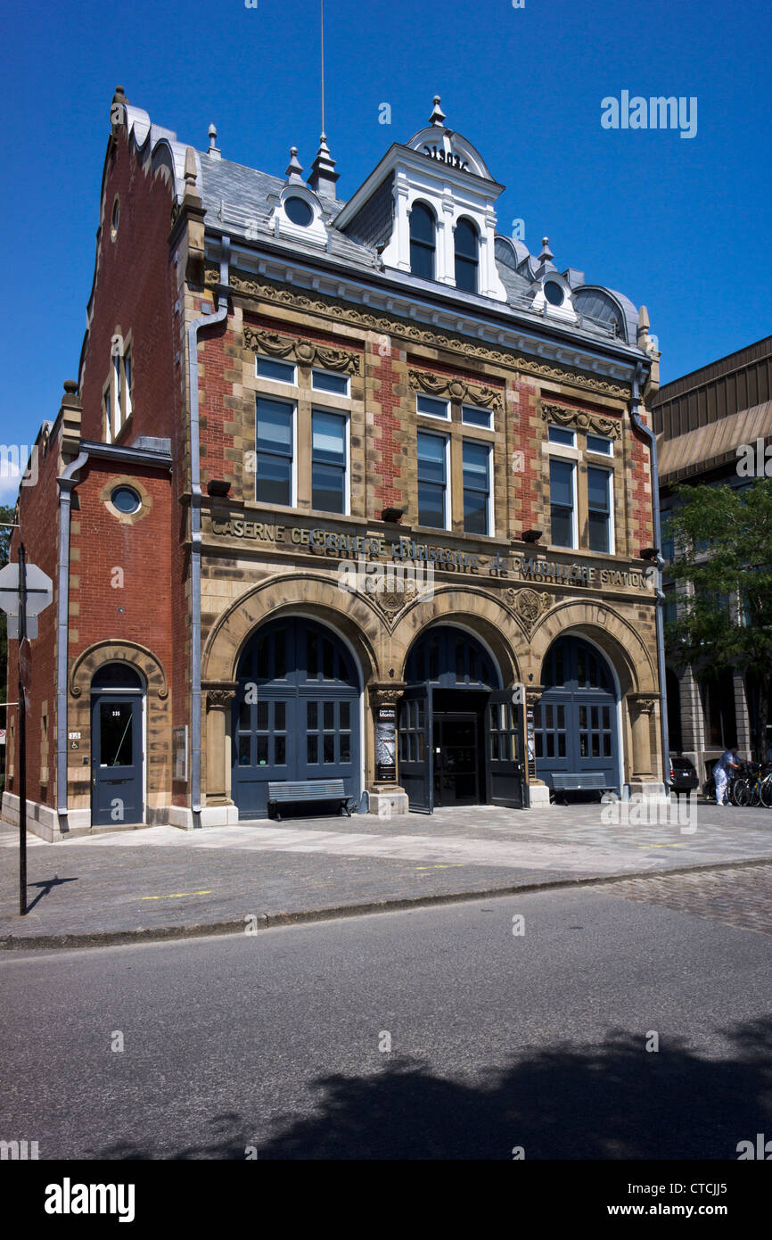 Centre d ' Histoire de Montréal (Montreal History Center), untergebracht in der alten Feuerwache. Old Montreal, Quebec, Kanada. Stockfoto