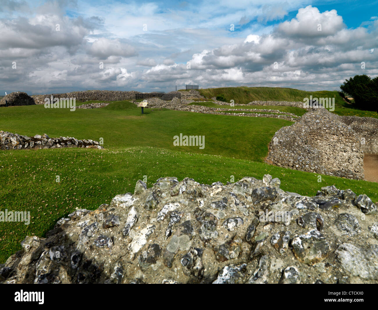 Wiltshire England Old Sarum Ruinen Stockfoto