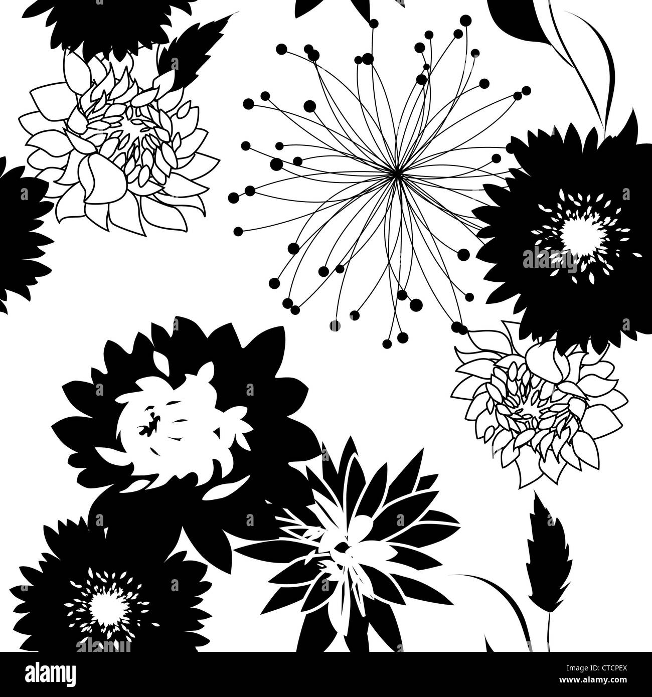Retro-floral nahtlose Hintergrund Stockfoto