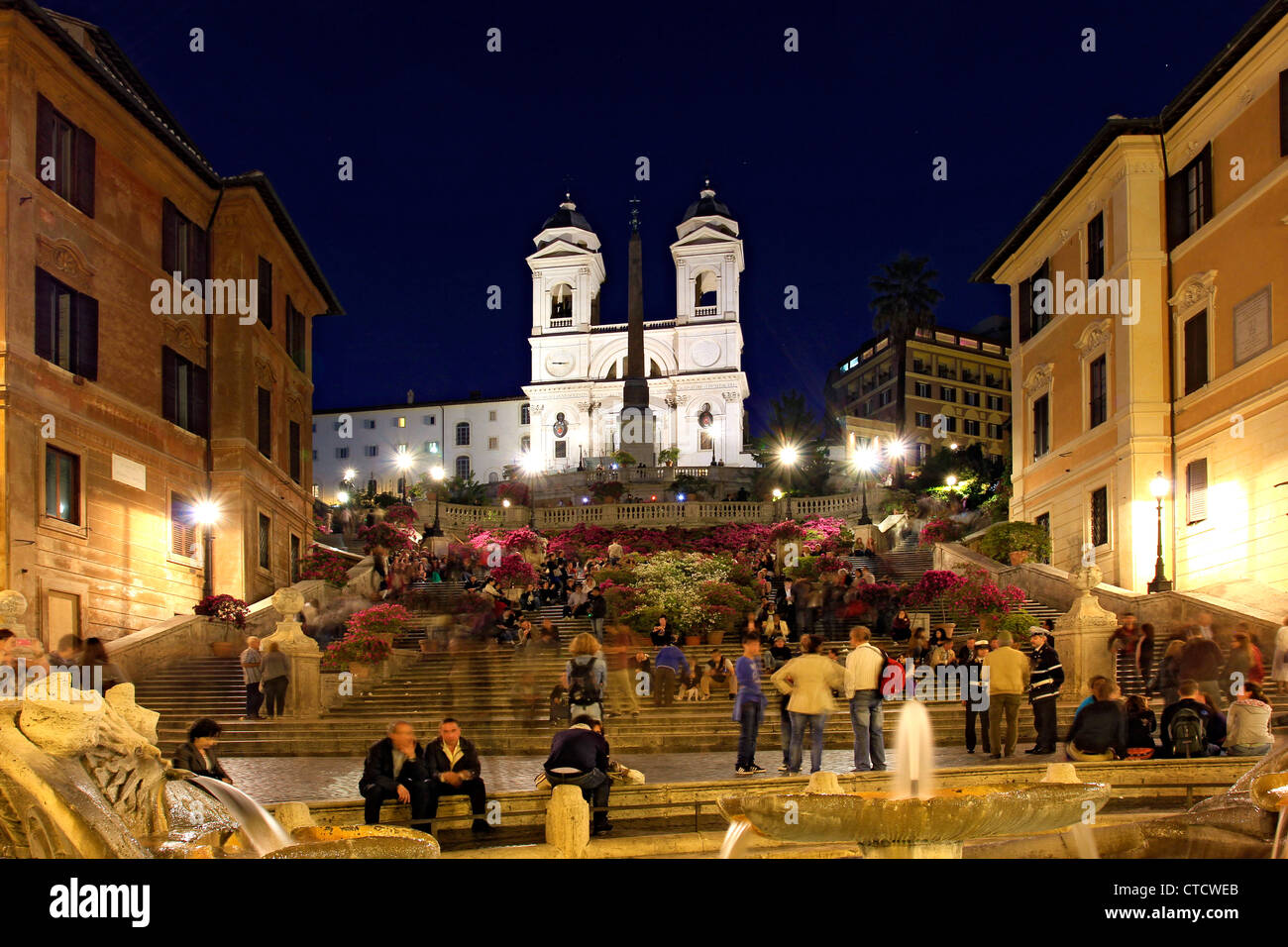 Italien, Rom, Scalinata della Trinita dei Monti, Spanische Treppe am Piazza di Spagna Stockfoto