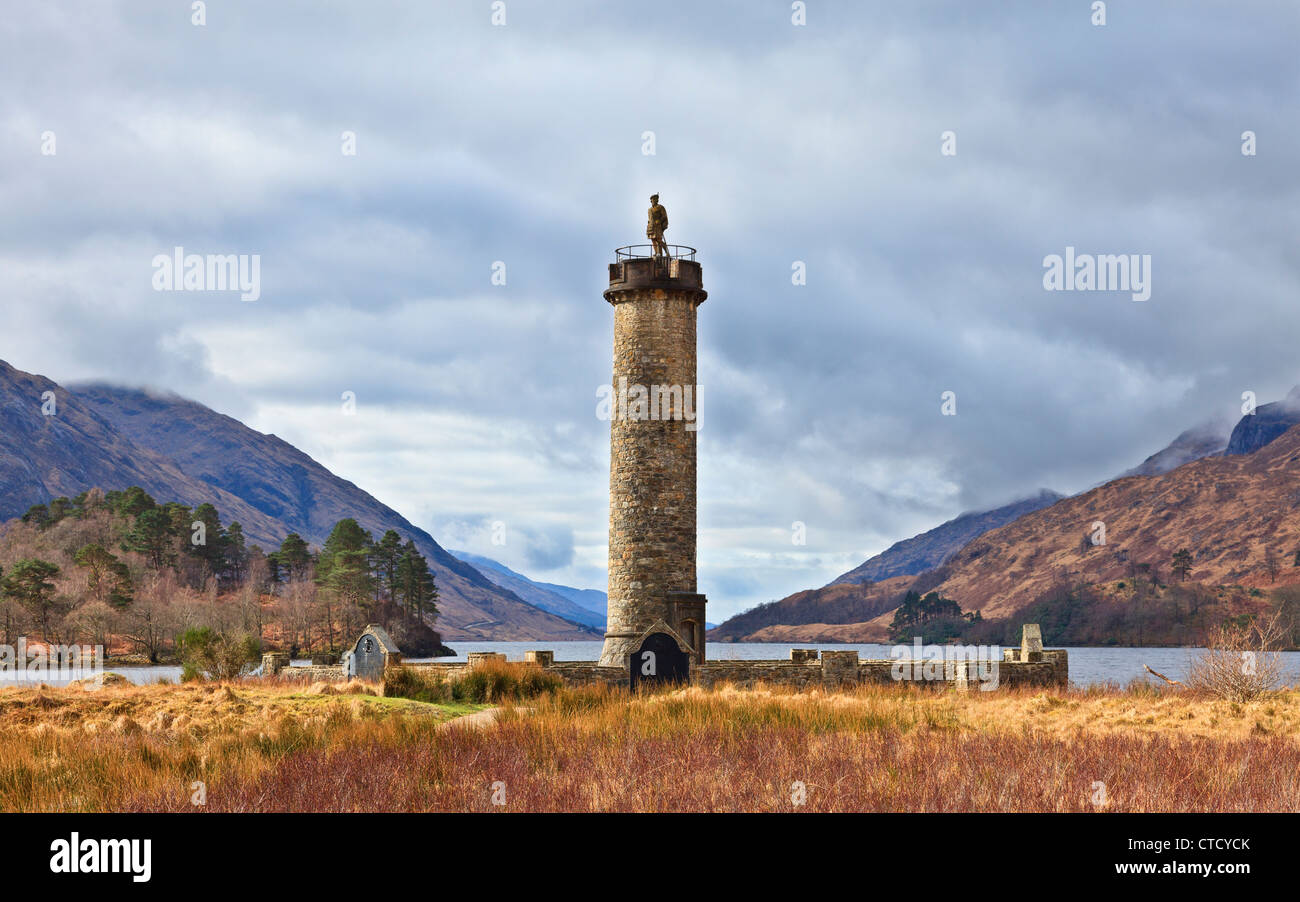 Glenfinnan Monument am Loch Shiel Stockfoto