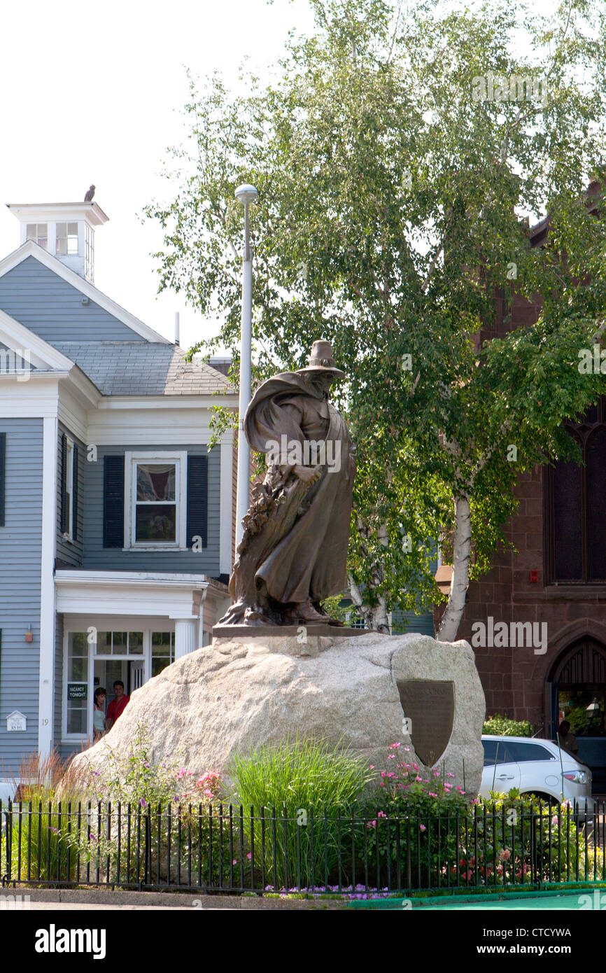 Bronzestatue von Roger Conant, der Gründer von Salem, Massachusetts, Vereinigte Staaten von Amerika Stockfoto