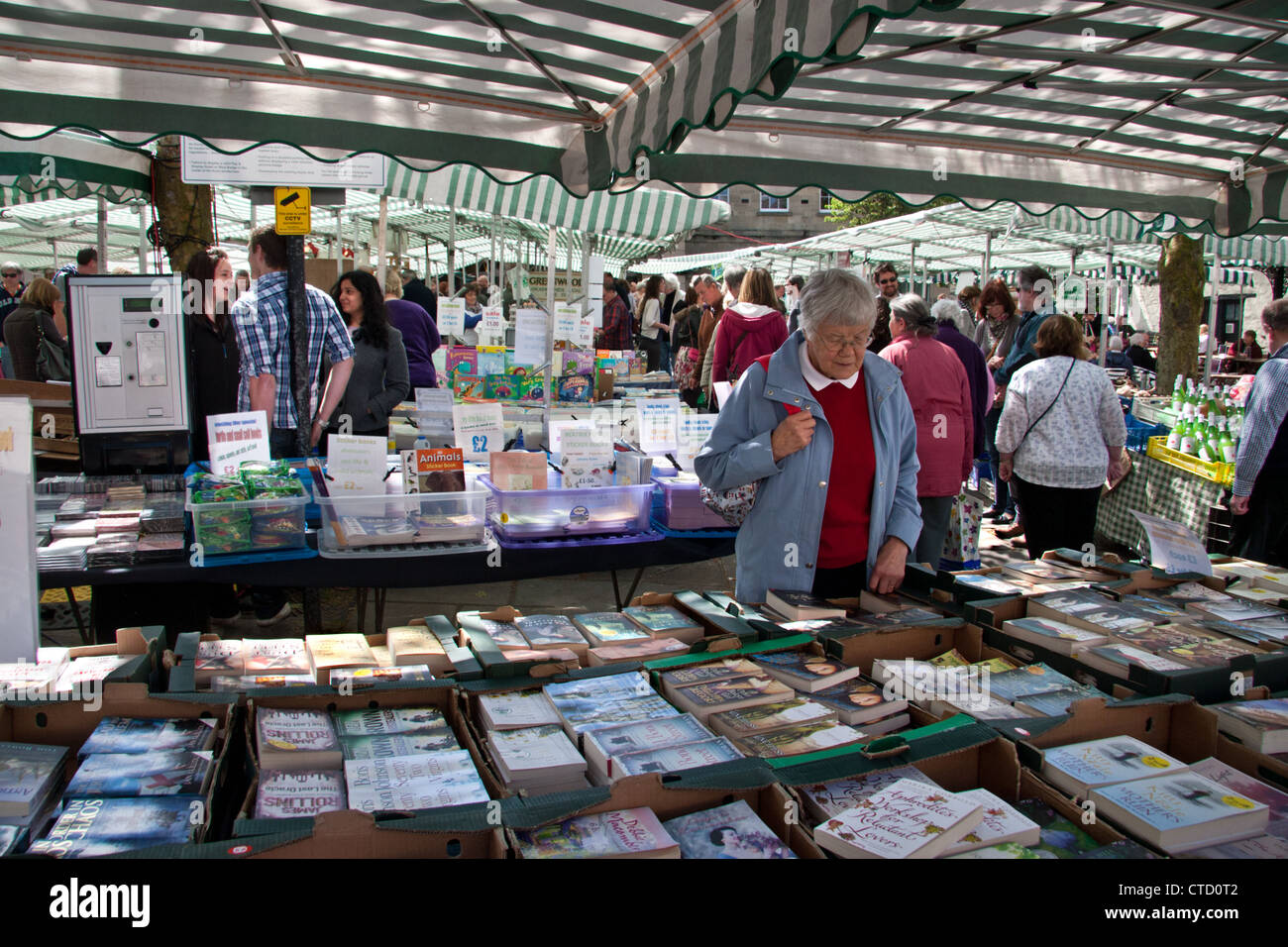 Stände auf der Wells Street market Stockfoto