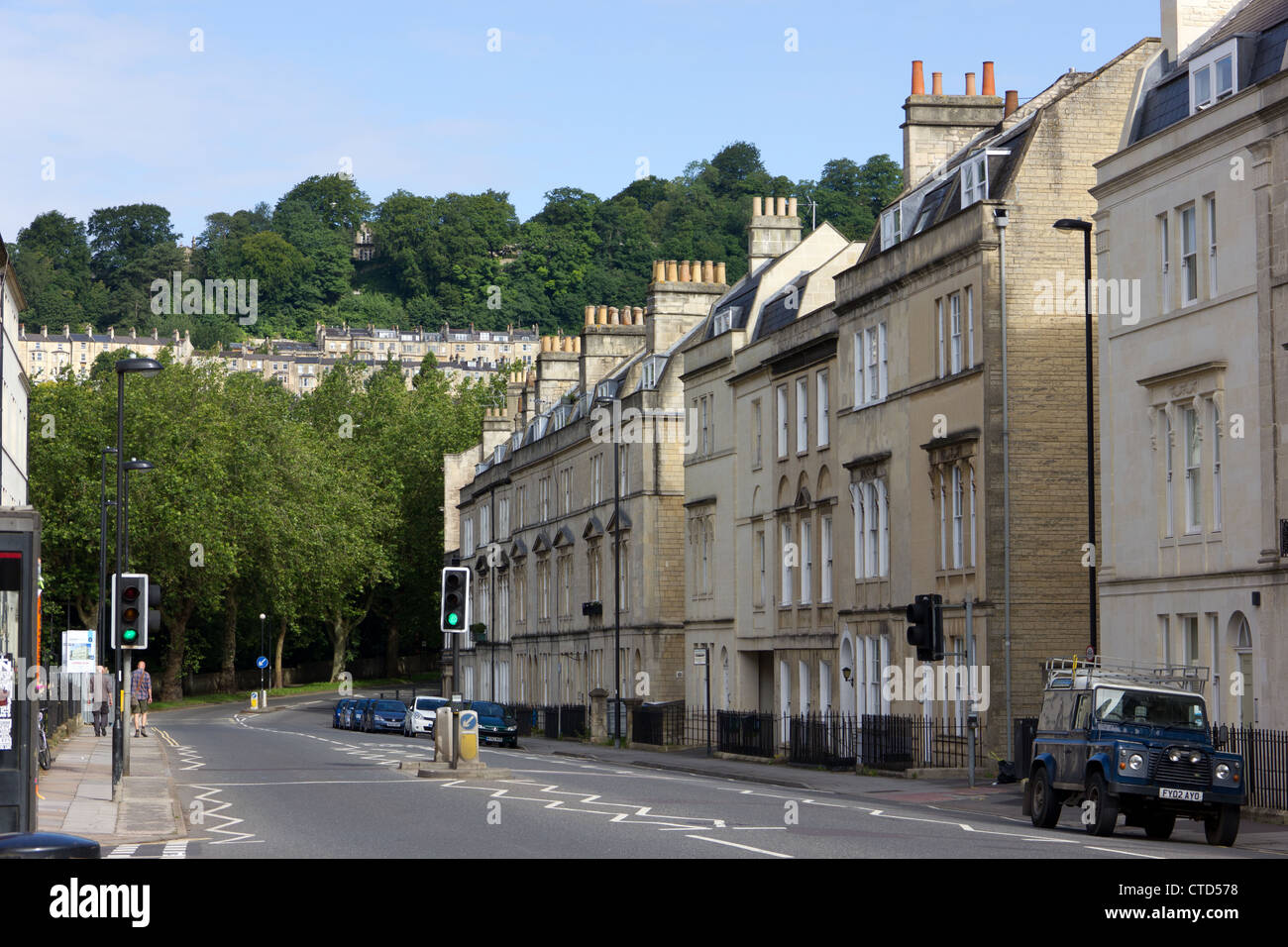 Straße in der Stadt Bad Stockfoto